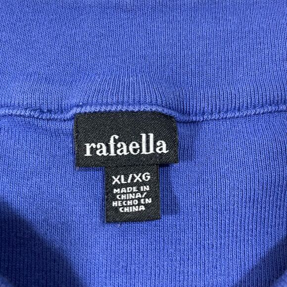 Rafaella Woman's Bright Blue Bow Front Short Sleeve Knit Top - Size XL - Keyhole - Picture 4 of 6